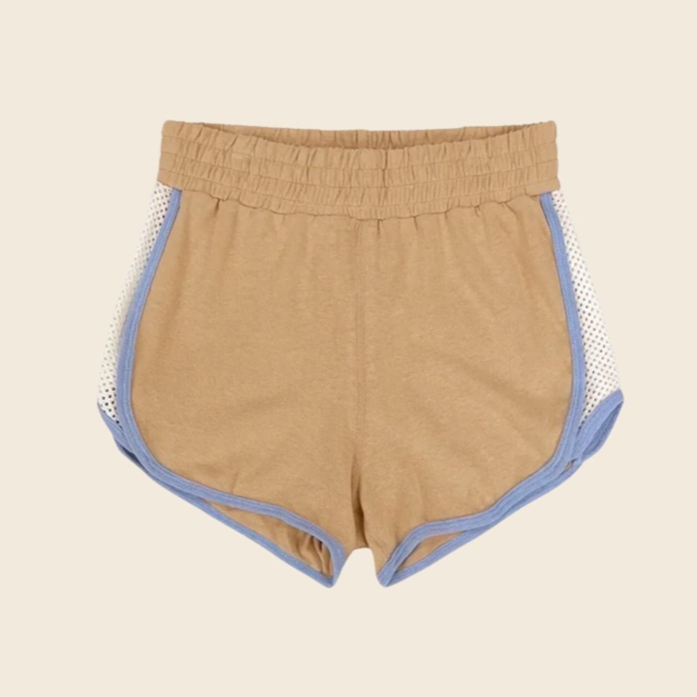 Jungmaven Yarrow Mesh Track Short - Oat Milk